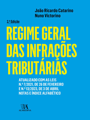 cover image of Regime Geral das Infrações Tributárias--2ª Edição